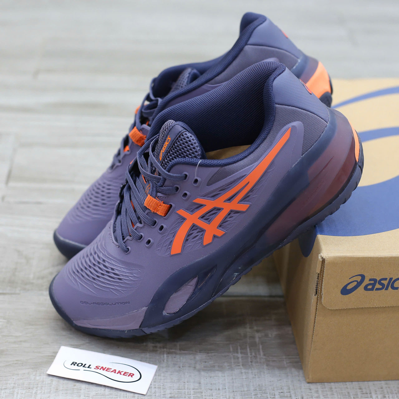Giày Asics Gel-Resolution X Greyish Purple Nova Orange Best Quality