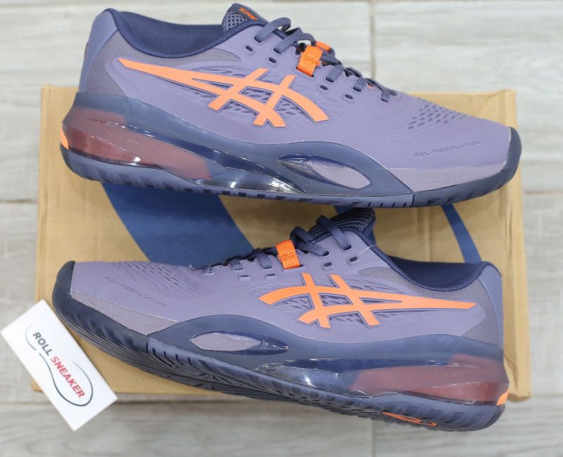 Giày Asics Gel-Resolution X Greyish Purple Nova Orange Best Quality
