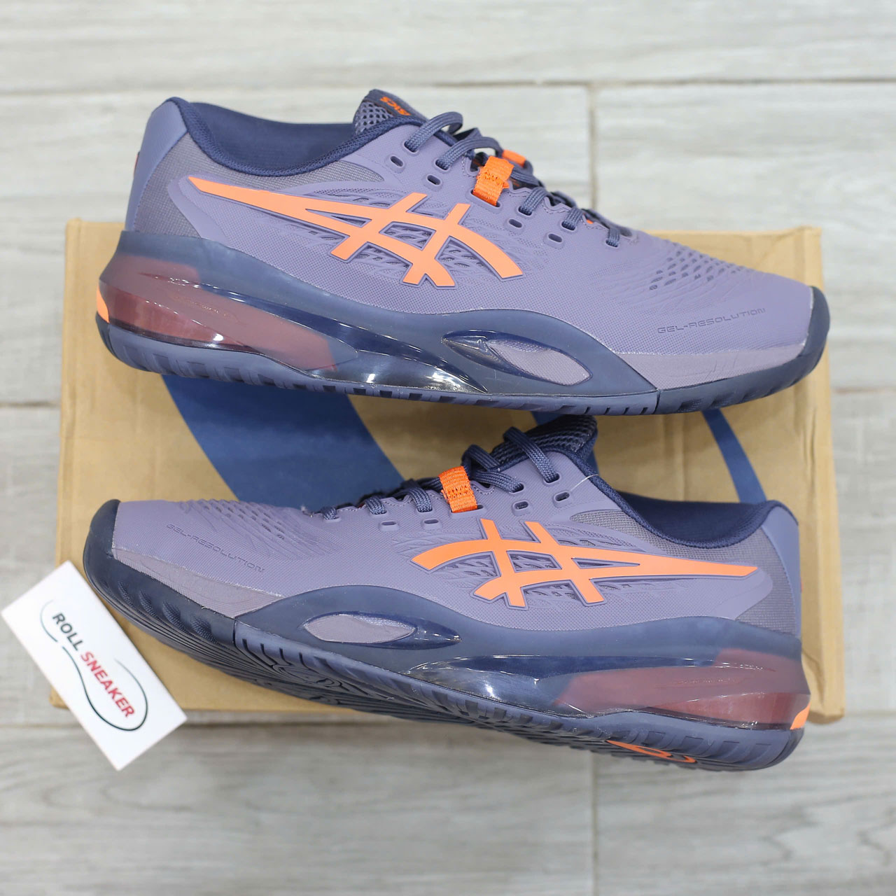 Giày Asics Gel-Resolution X Greyish Purple Nova Orange Best Quality