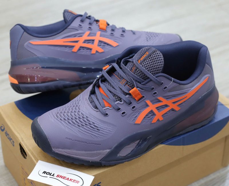 Giày Asics Gel-Resolution X Greyish Purple Nova Orange Best Quality