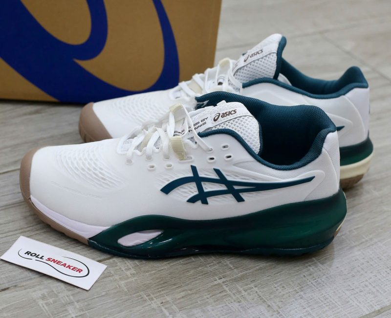 Giày Asics Gel-Resolution X White Saxon Green Best Quality