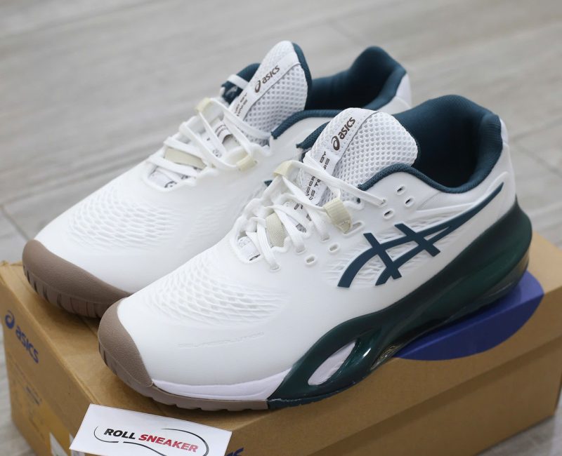 Giày Asics Gel-Resolution X White Saxon Green Best Quality