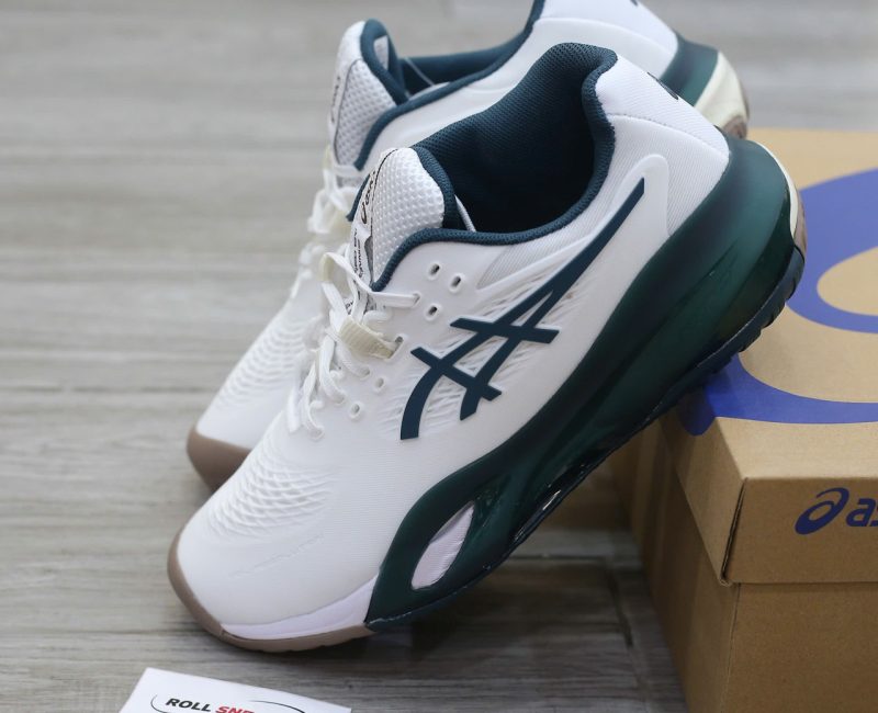 Giày Asics Gel-Resolution X White Saxon Green Best Quality