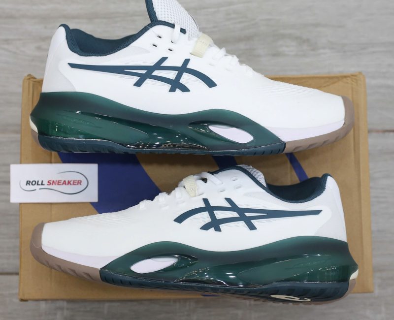 Giày Asics Gel-Resolution X White Saxon Green Best Quality