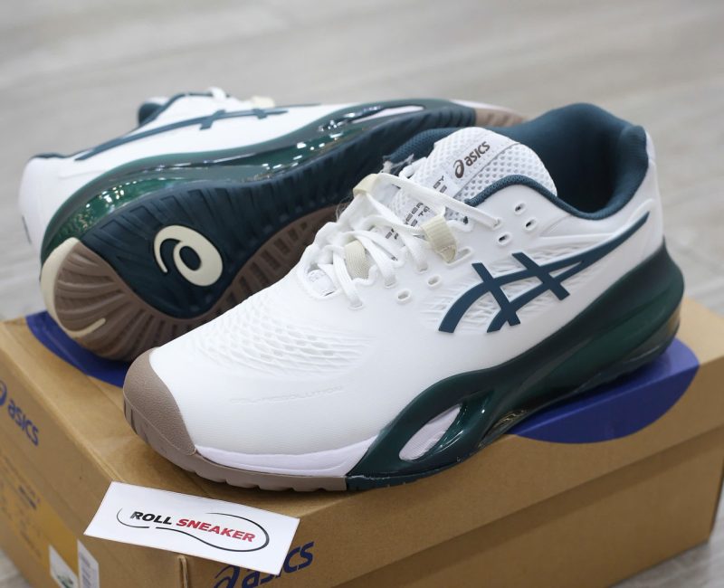 Giày Asics Gel-Resolution X White Saxon Green Best Quality