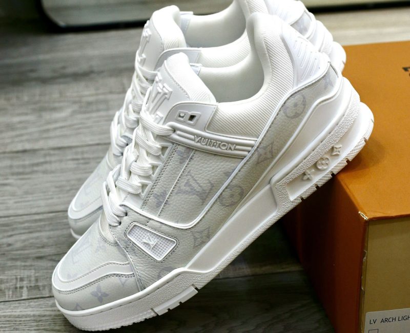 Giày Louis Vuitton LV Sneaker Weiß Monochrom Best Quality