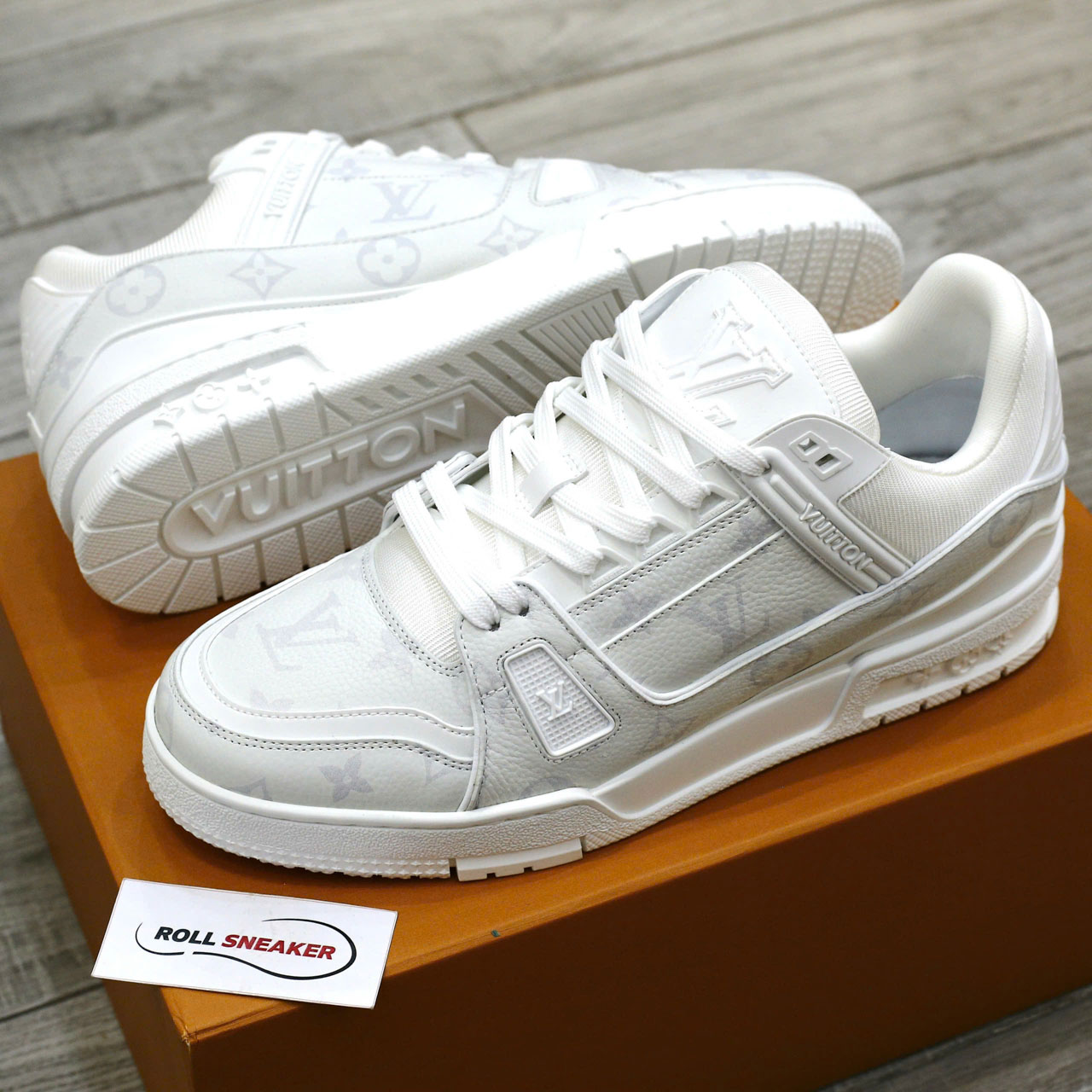 Giày Louis Vuitton LV Sneaker Weiß Monochrom Best Quality