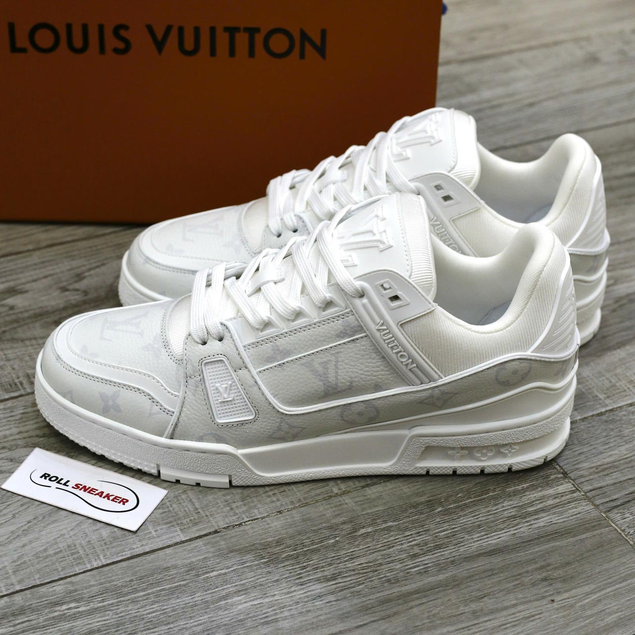 Giày Louis Vuitton LV Sneaker Weiß Monochrom Best Quality