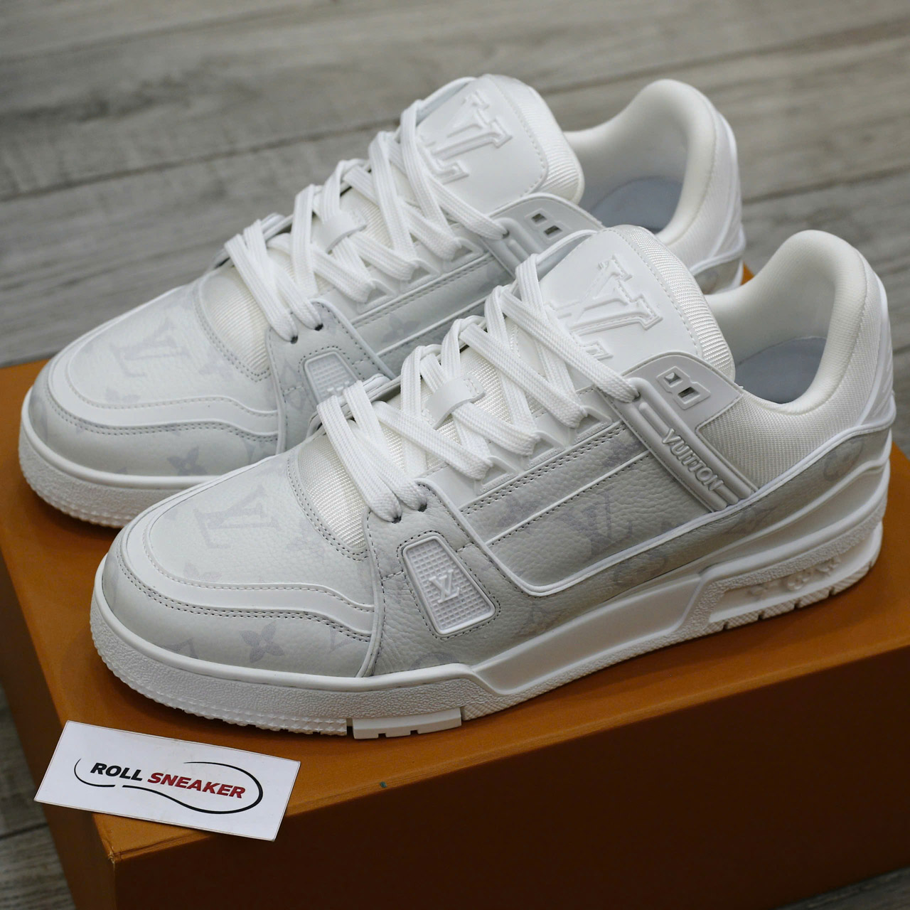 Giày Louis Vuitton LV Sneaker Weiß Monochrom Best Quality