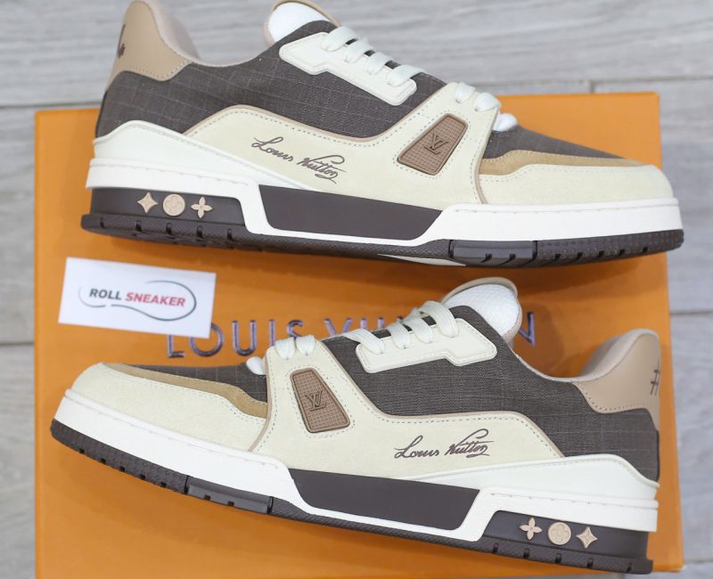 Giày Louis Vuitton Lv Trainer #54 Signature Brown Best Quality