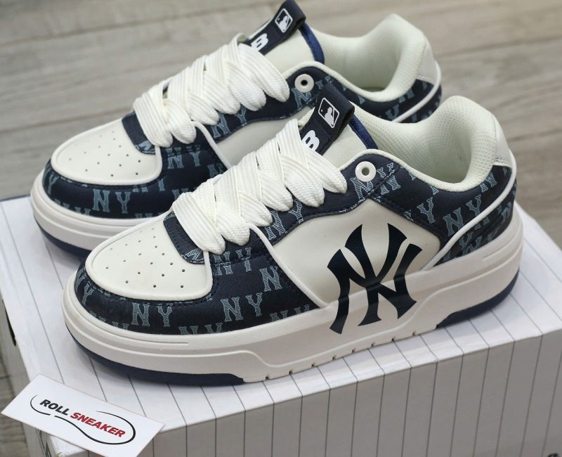Giày MLB Chunky Liner Denim Classic Mono New York Yankees Navy Like Auth