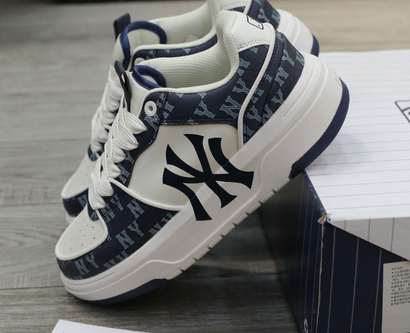 Giày MLB Chunky Liner Denim Classic Mono New York Yankees Navy Like Auth