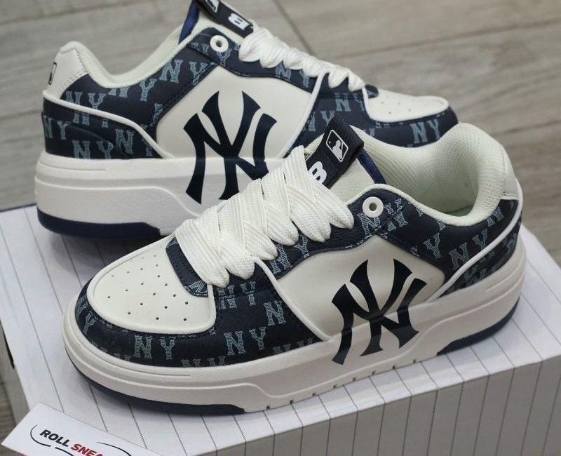 Giày MLB Chunky Liner Denim Classic Mono New York Yankees Navy Like Auth