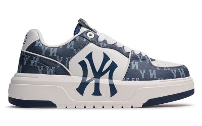 Giày MLB Chunky Liner Denim Classic Mono New York Yankees Navy Like Auth
