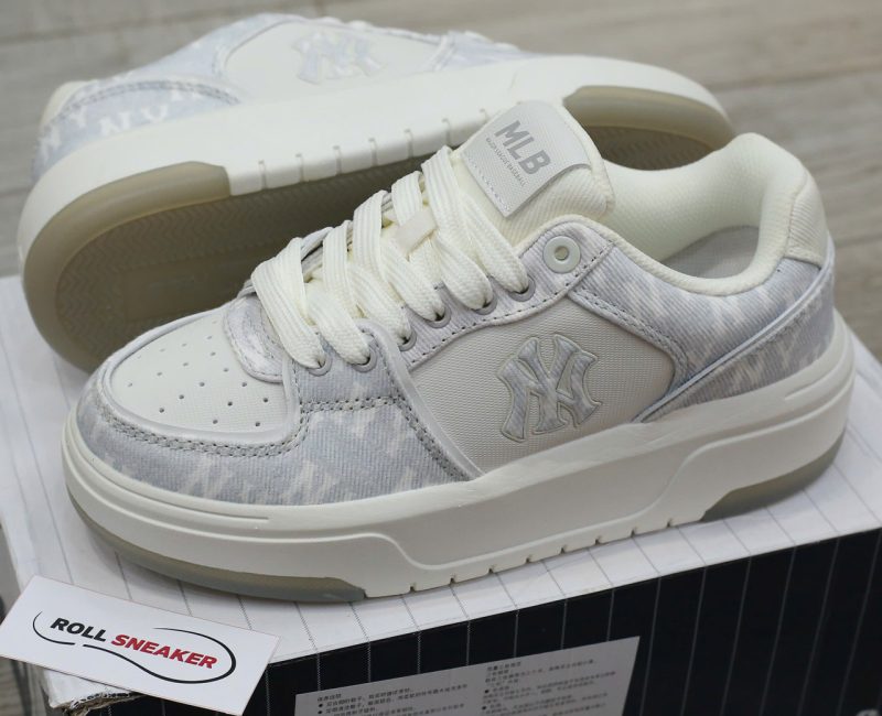 Giày MLB Chunky Liner Denim Monogram SL New York Yankees Like Auth