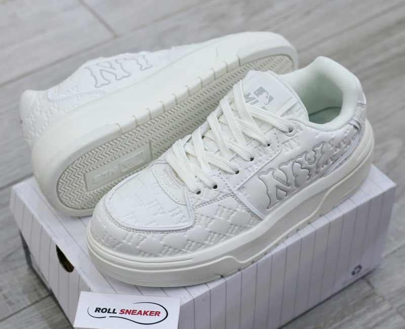 Giày MLB Korea Chunky Liner Embo Mono Cooperstown New York Yankees White Like Auth