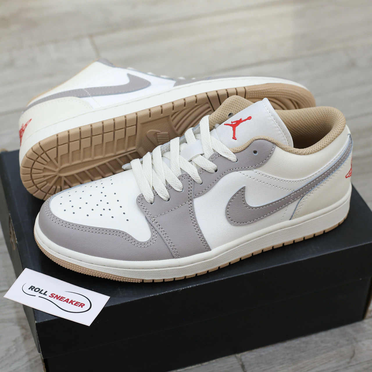 Giày Nike Air Jordan 1 Low ‘Red College Grey’ Best Quality