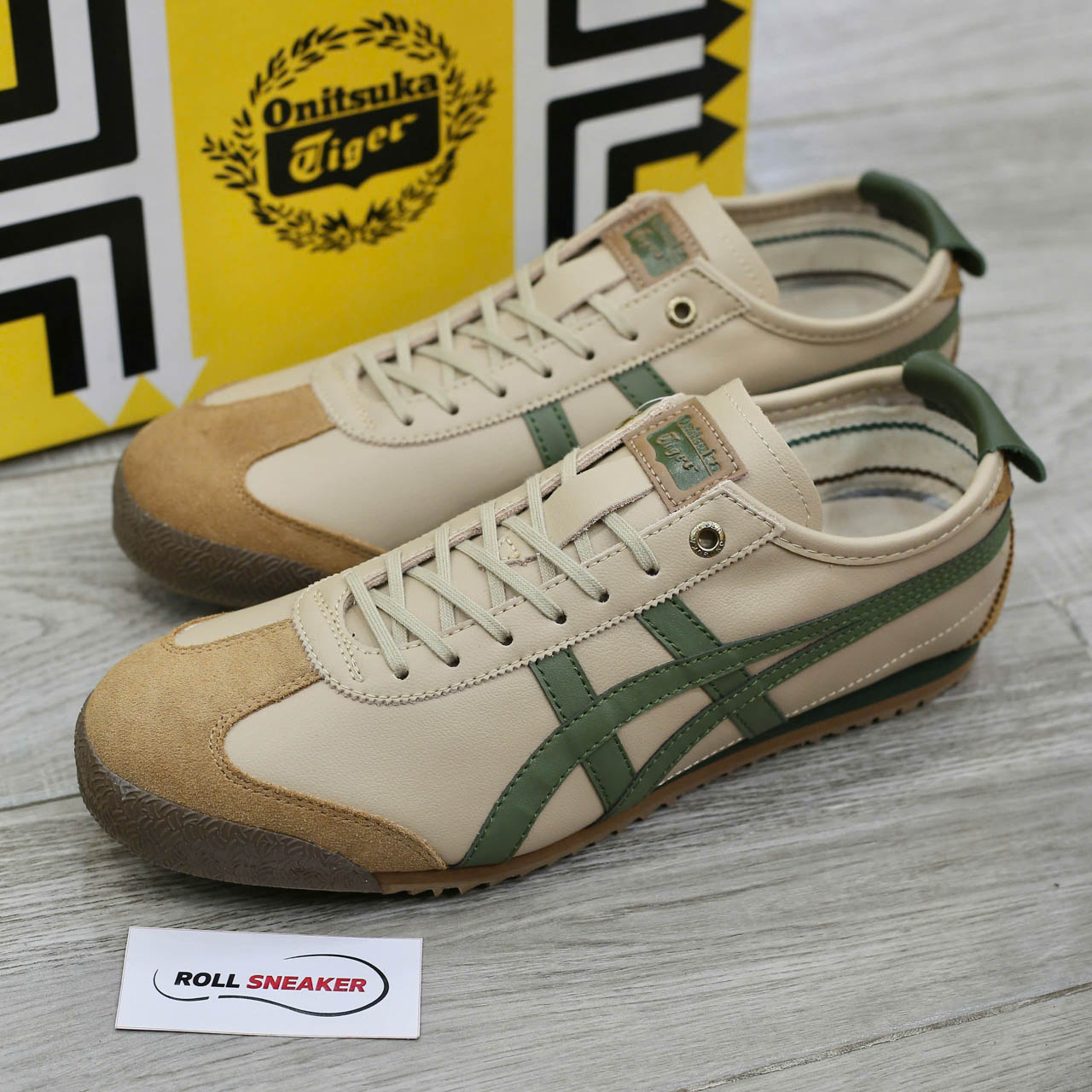 Giày Onitsuka Tiger Mexico 66 SD Beige Green Like Auth