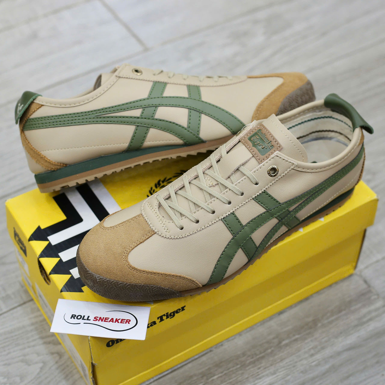 Giày Onitsuka Tiger Mexico 66 SD Beige Green Like Auth