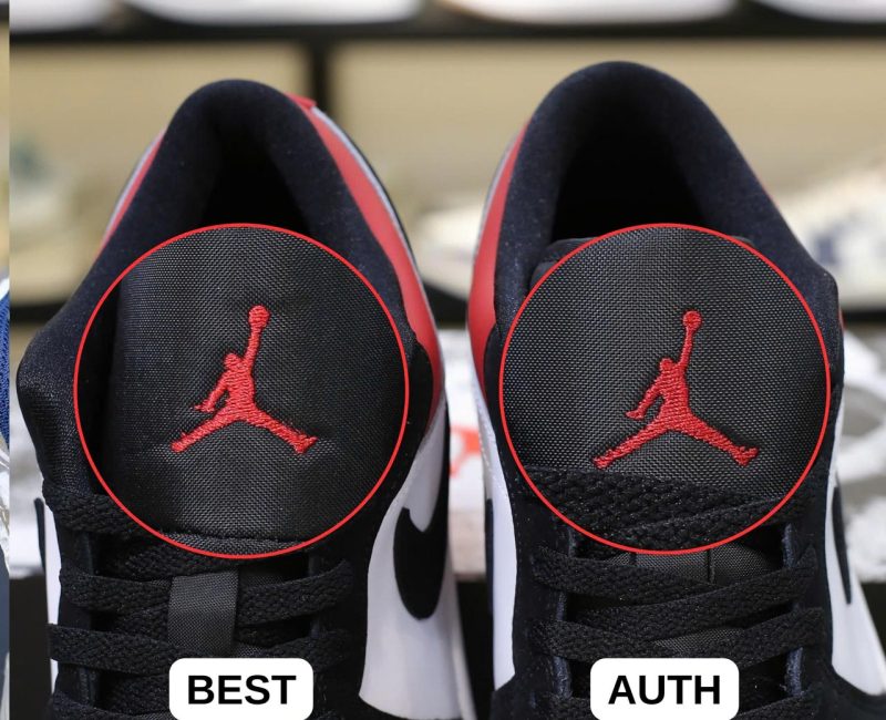 So sánh Giày Nike Air Jordan 1 Low ‘Black Toe’ 2025