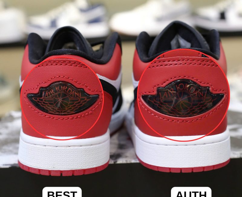 So sánh Giày Nike Air Jordan 1 Low ‘Black Toe’ 2025