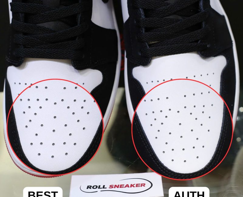 So sánh Giày Nike Air Jordan 1 Low ‘Black Toe’ 2025