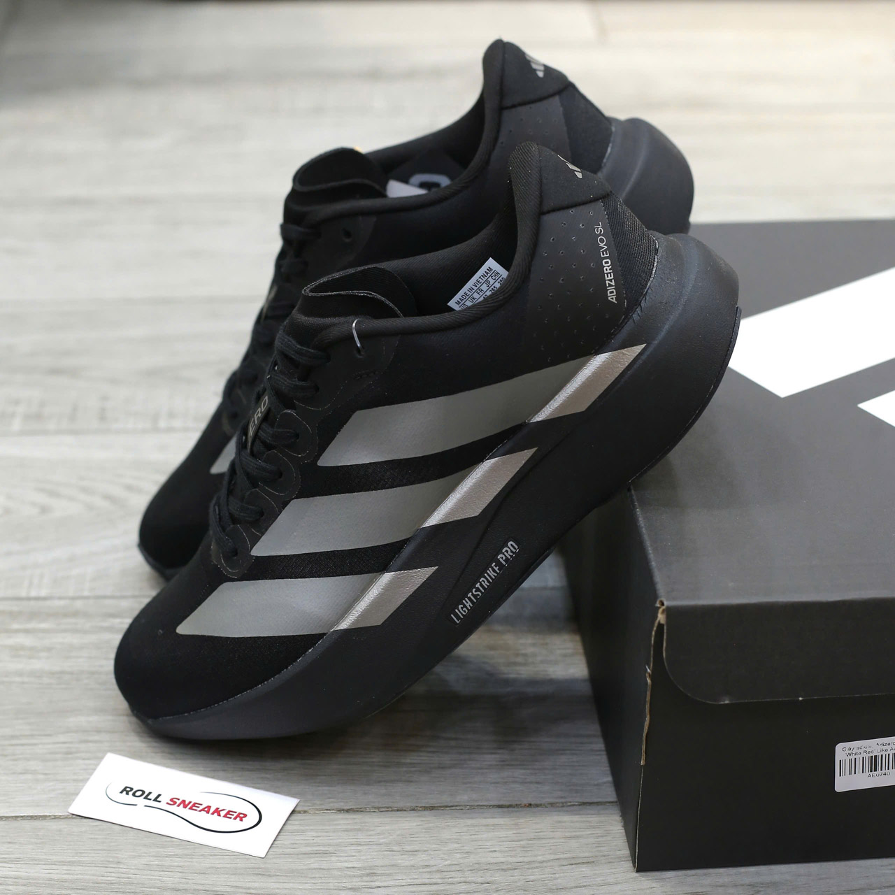 Giày Adidas Adizero Evo SL 'Black Iron Metallic' Like Auth