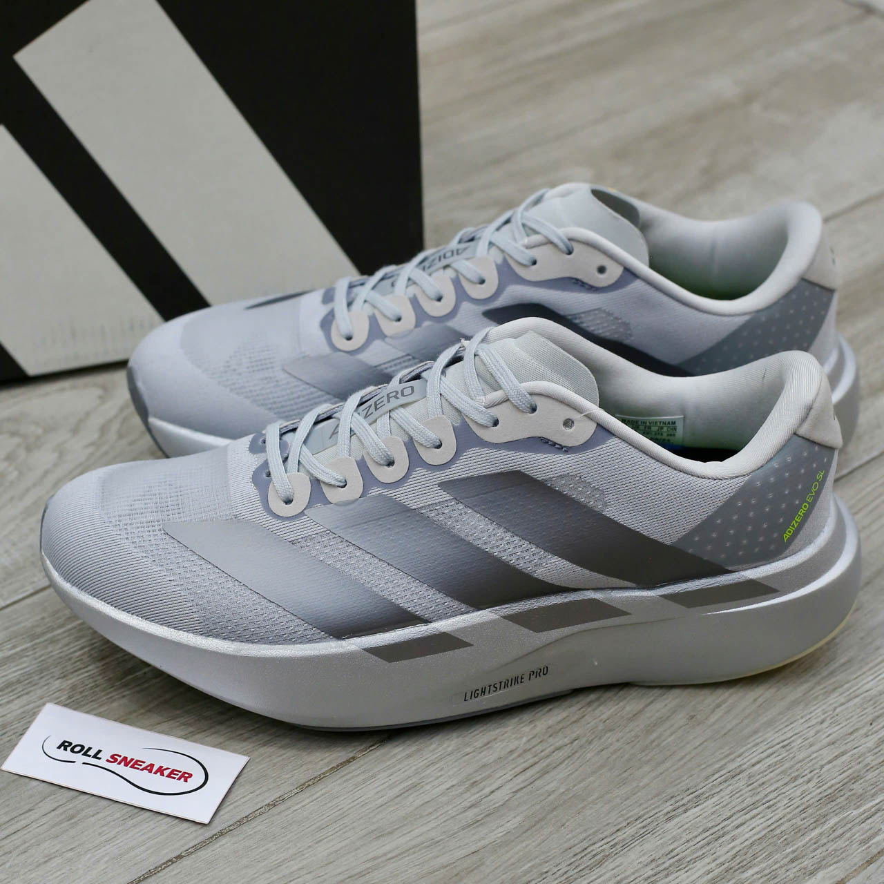 Giày Adidas Adizero Evo SL 'Silver Metallic' Like Auth