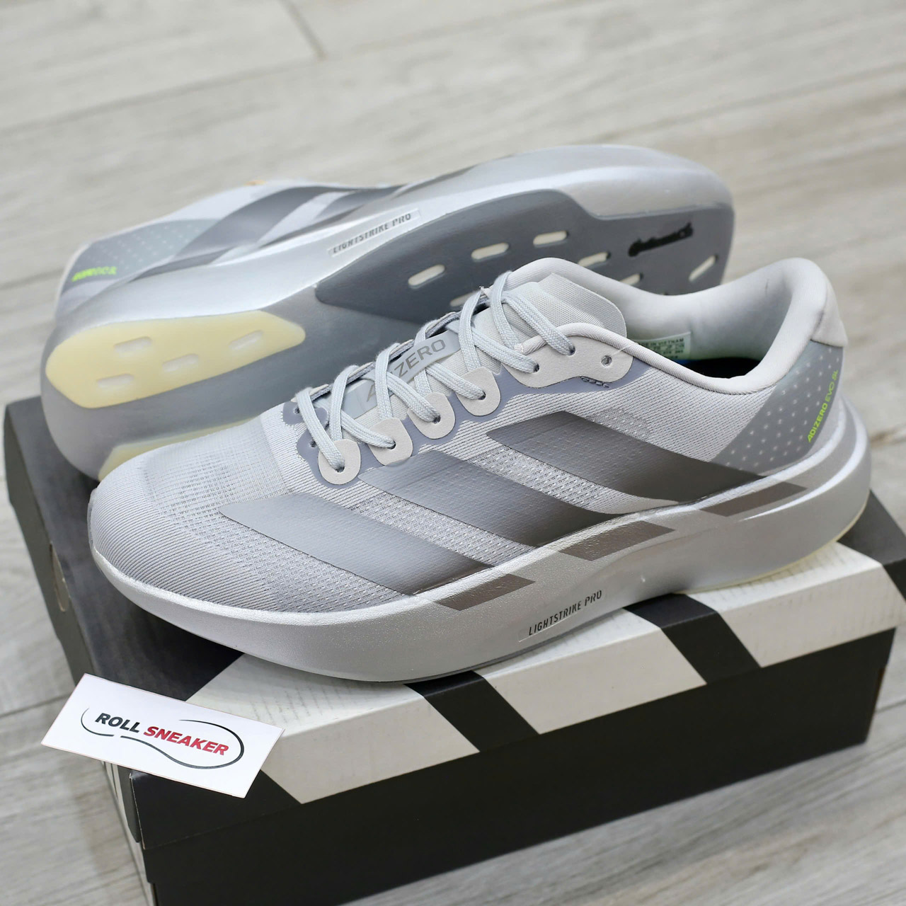 Giày Adidas Adizero Evo SL 'Silver Metallic' Like Auth