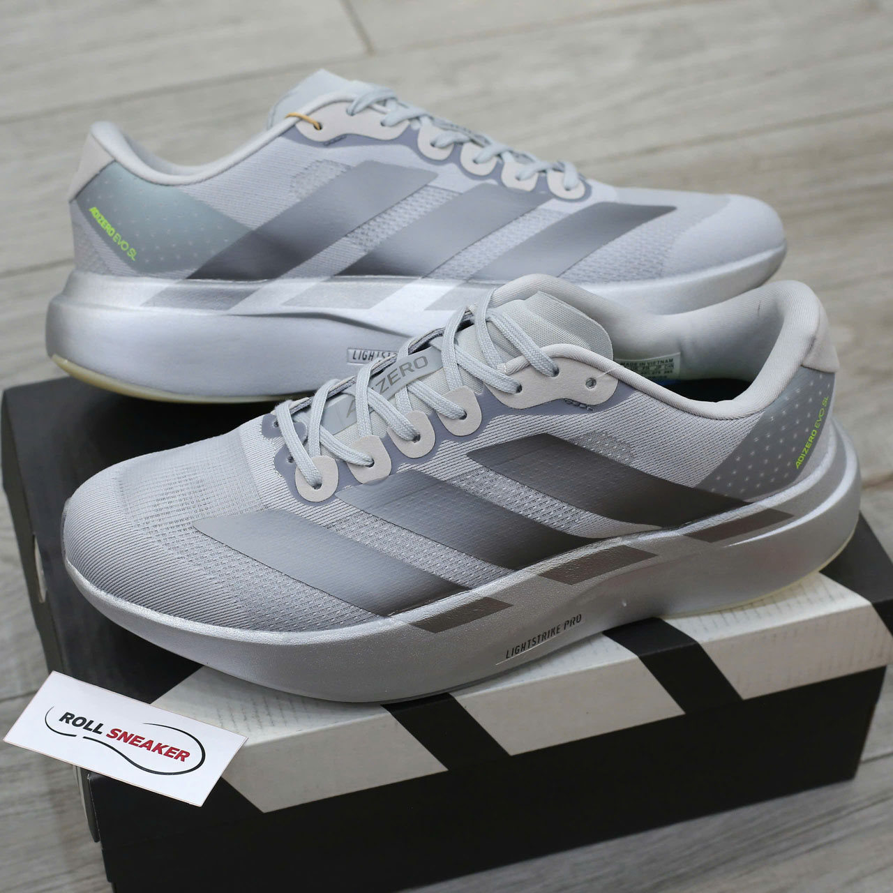 Giày Adidas Adizero Evo SL 'Silver Metallic' Like Auth