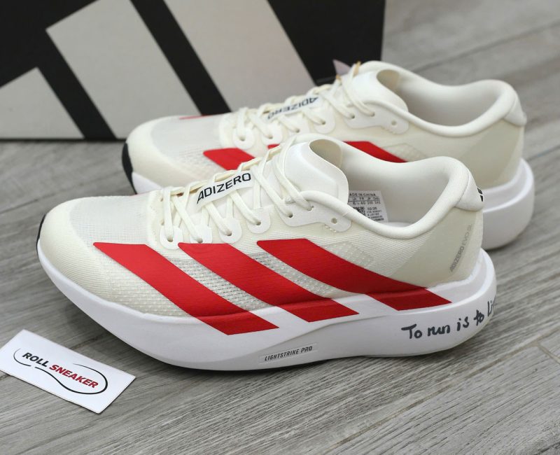 Giày Adidas Adizero Evo SL ‘White Red’ Like Auth