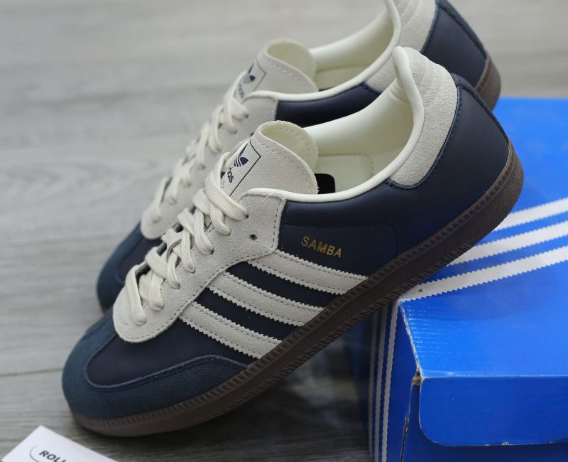 Giày Adidas Samba OG ‘Aurora Ink Cream White’ Best Quality