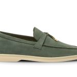 Giày Loro Piana Summer Charms Walk Loafer Green Lagoon Best Quality