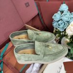 Giày Loro Piana Summer Charms Walk Loafer Green Lagoon Best Quality