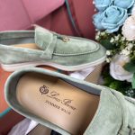 Giày Loro Piana Summer Charms Walk Loafer Green Lagoon Best Quality