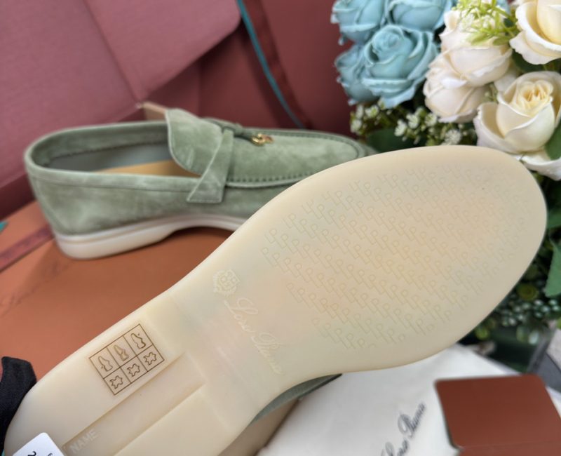 Giày Loro Piana Summer Charms Walk Loafer Green Lagoon Best Quality