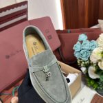 Giày Loro Piana Summer Charms Walk Loafer Grey Best Quality