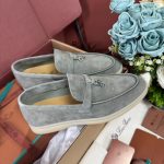 Giày Loro Piana Summer Charms Walk Loafer Grey Best Quality