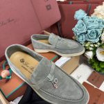 Giày Loro Piana Summer Charms Walk Loafer Grey Best Quality