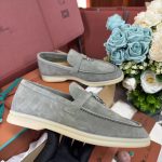 Giày Loro Piana Summer Charms Walk Loafer Grey Best Quality