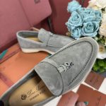 Giày Loro Piana Summer Charms Walk Loafer Grey Best Quality