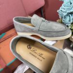 Giày Loro Piana Summer Charms Walk Loafer Grey Best Quality