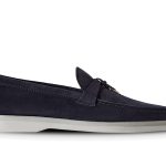 Giày Loro Piana Summer Charms Walk Loafer Suede Argo Blue Best Quality