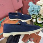 Giày Loro Piana Summer Charms Walk Loafer Suede Argo Blue Best Quality