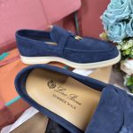 Giày Loro Piana Summer Charms Walk Loafer Suede Argo Blue Best Quality