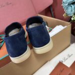 Giày Loro Piana Summer Charms Walk Loafer Suede Argo Blue Best Quality