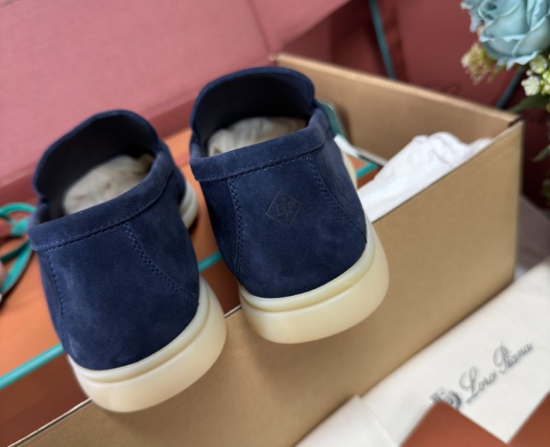 Giày Loro Piana Summer Charms Walk Loafer Suede Argo Blue Best Quality