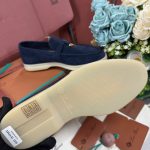 Giày Loro Piana Summer Charms Walk Loafer Suede Argo Blue Best Quality