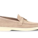 Giày Loro Piana Summer Charms Walk Loafer Suede Beige Best Quality