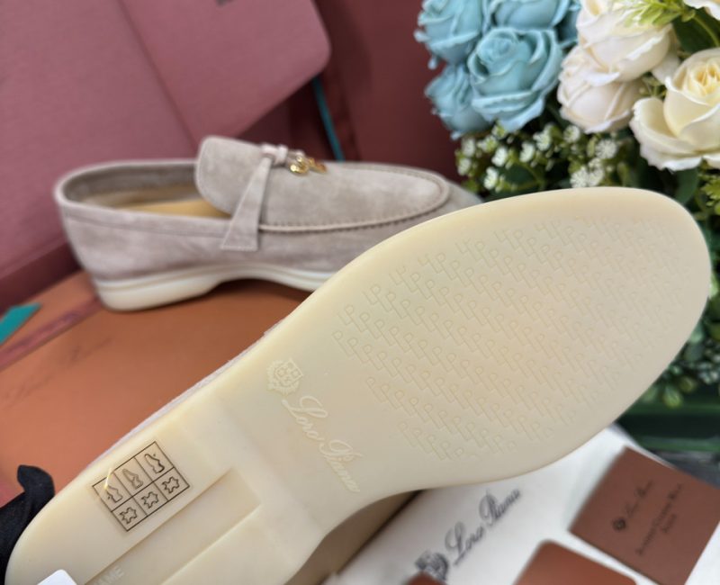 Giày Loro Piana Summer Charms Walk Loafer Suede Beige Best Quality